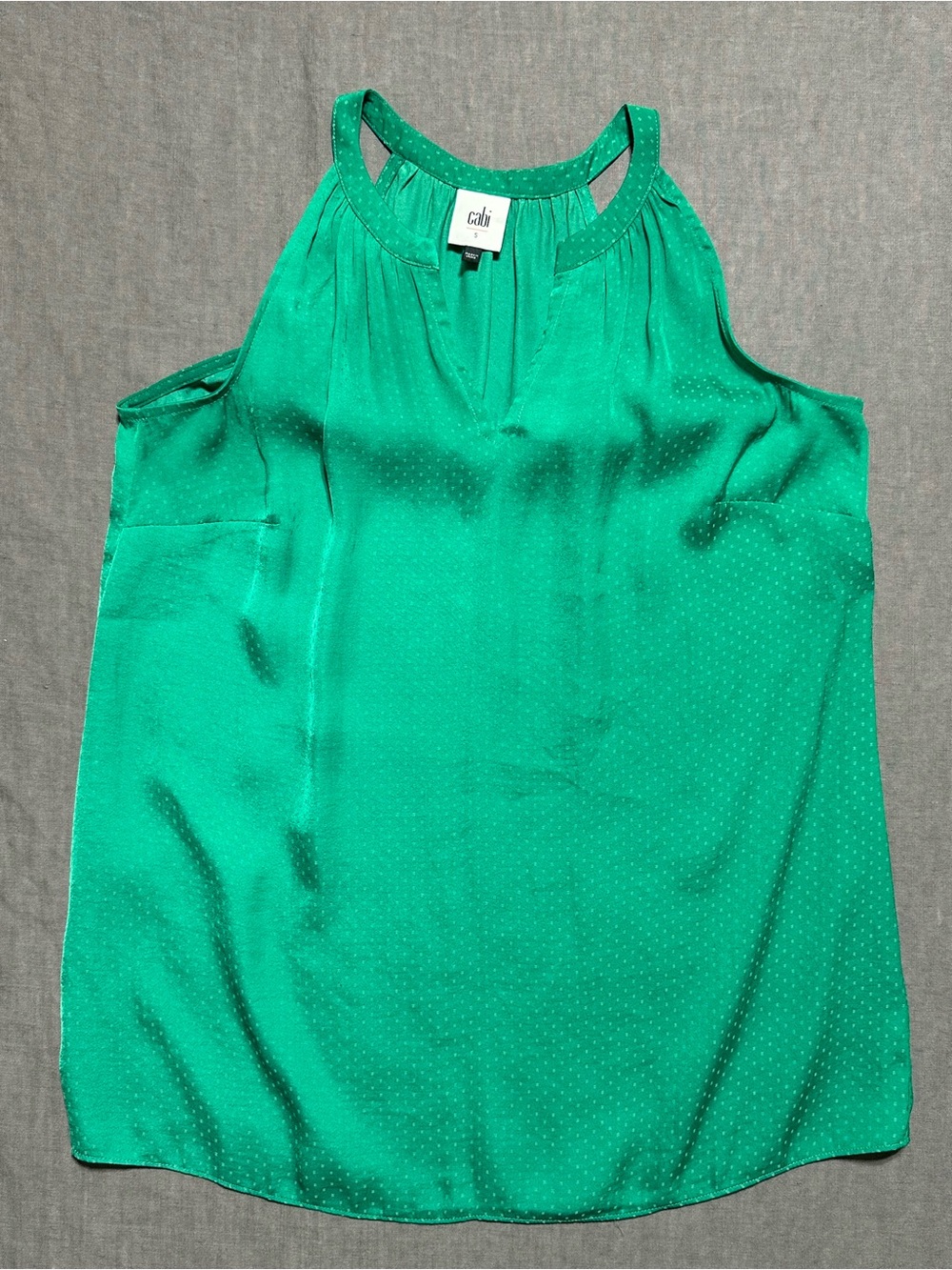 CAbi Emerald Green Sleeveless Halter Top